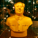 A golden bust of Mao on display in Beijing.